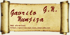 Gavrilo Munjiza vizit kartica